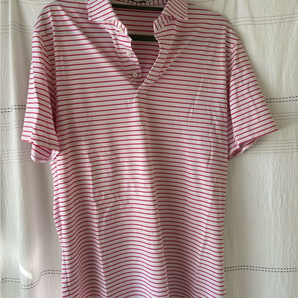Striped Red and White Men's Shirt